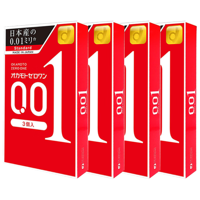 冈本 001 安全套 超薄标准 12只