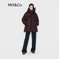 MO&Co.羽绒服2025冬90鸭绒抗寒暖绑结领【轻暖漫游系列】MBE4EINT15 松露红色 XS /155