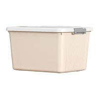 友耐收纳箱大号储物箱加厚收纳盒大号带盖玩具衣服被子零食整理箱带轮 超大号【约55L】