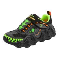 Skechers斯凯奇儿童怪兽鞋男童秋冬闪灯鞋开关可控发光恐龙运动鞋