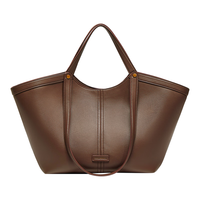 百丽包女25秋高级质感通勤大容量手提托特包8573DCX5 啡色 F