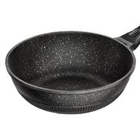 三四钢（SSGP）德国麦饭石不粘锅炒锅锅具不沾炒菜锅平底煎锅电磁炉燃气灶 内外麦饭石 30cm