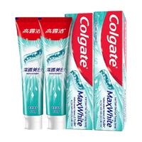 高露洁 劲白晶透美白牙膏清新冰凉口气含氟170g*2支