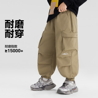 左西童装男童加绒裤子秋冬款儿童户外洋气工装裤2025帅气长裤