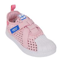 阿迪达斯 adidas童鞋夏男女童三叶草网眼软底贝壳头运动鞋 IE8198 IE8199