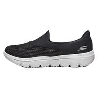 SKECHERS/斯凯奇 GOWALK一脚蹬减震健步鞋 女款 黑色/白色 35码