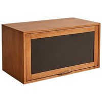 家逸实木书柜自由组合格子柜家用落地书架客厅电视柜收纳储物柜矮柜 磁吸黑板翻门柜【单柜】