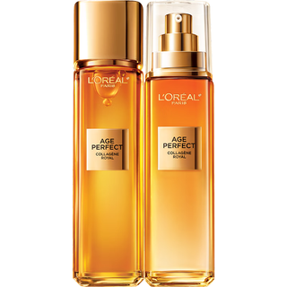  L'OREAL PARIS/巴黎欧莱雅 金致臻颜花蜜奢养系列 抗皱保湿补水淡化细纹 女士护肤品套装  130ml+110ml
