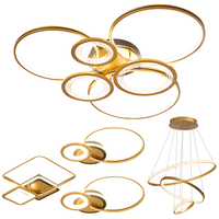 雷士 NVC   Lighting北欧创意线条轻奢 LED吸顶灯客厅灯卧室灯餐厅灯饰全屋灯具套餐 力荐【3室2厅】客厅+餐吊+卧室*3