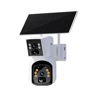  EAKUN 60天录像循环 太阳能双摄像头监控+4G双摄+双太阳板  128GB