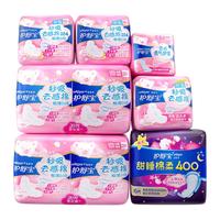 whisper护舒宝秒吸云感棉卫生巾日夜组合91片(日用*40+夜用*31+护垫*20)姨妈巾