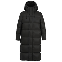 雪中飞 SNOWFLYING冬季长款黑曜石系列羽绒服男女连帽防风保暖时尚外套 暗红色（男女同款） 160/84A