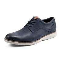 ROCKPORT 乐步 男士 Garett素面系带牛津鞋 平头皮鞋 日常休闲 舒适缓震 Dark Blue Leather 14