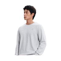 特步钜惠卫衣百搭上衣宽松休闲打底衫卫衣卫裤运动服长袖t恤衫 浅花灰 3XL