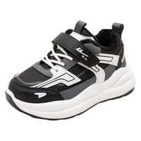 回力童鞋儿童保暖运动鞋2024冬季男童加绒跑步鞋女童二棉鞋 黑白 30码内长约19.4cm