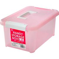 爱丽思 塑料收纳箱整理储物箱小号手提式奶瓶透明有盖箱子