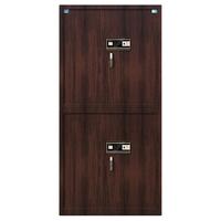 虎牌(TIGER)电子保密柜档案柜资料柜分体双节大型指纹密码锁钢制保险柜办公柜文件柜 木纹色