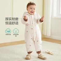 全棉时代 【搭配可爱帽子】冬季婴儿加厚连体服 厚实舒适御寒保暖