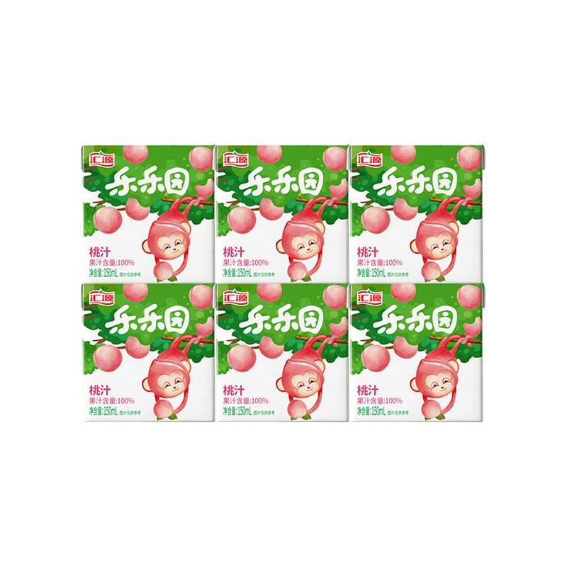  汇源 纯果汁 桃汁  乐乐园桃汁150ml*6盒 150.00ml 包装 1盒