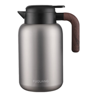 富光保温水壶家用保温壶保温瓶大容量带茶隔热水壶316L不锈钢暖壶 2L冷月灰（钢本色）