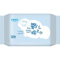 小象奇奇 婴儿棉柔巾干湿两用湿巾宝宝手口专用100抽5包