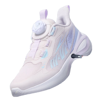 361°飞翼|儿童运动鞋24秋男女童青少年轻盈缓震旋钮扣跑鞋 紫33 【女童】玫瑰水紫/淡粉紫