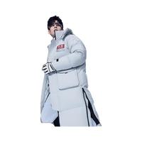 波司登（BOSIDENG）【太空系列】冬男女长款蓄热保暖户外羽绒服B30143660 星辰灰8342 165/88A