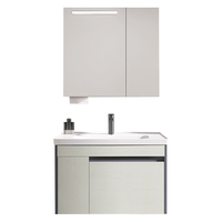 ANNWA 安华 感应灯简约浴室柜组合卫生间陶瓷一体盆洗漱台洗脸手盆 智能感应灯