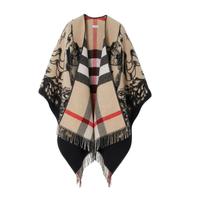 BURBERRY博柏利 BURBERRY 秋冬保暖羊毛双面格纹围巾披肩