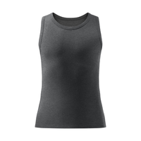 蕉内热皮302++男女士圆领保暖内衣背心同款无痕打底内搭抗菌秋衣 【男士】70度花灰 XL