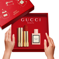 古驰 gucci口红香水礼盒化妆品全套女 绒雾25+花悦馥意女用香水5ml