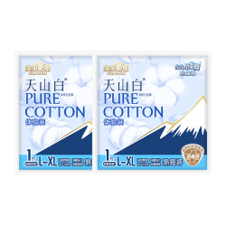 淘淘氧棉 天山白消毒级卫生巾  小蛮腰裤型巾L-XL码2片