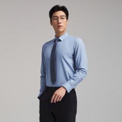 雅戈尔 【蓄热升温&含羊驼毛】绒面舒适商务百搭男士长袖衬衫