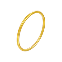 金至尊 3D-GOLD)黄金手镯女古法足金镯子素圈婚嫁三金女友结婚计价 54号-7.27克-K117004821