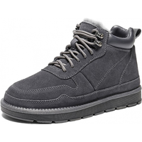 百丽（Belle）休闲雪地靴男棉鞋2025厚实羊毛保暖靴东北靴A1334DD5 灰色 41 (255mm)