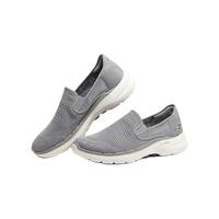 斯凯奇（Skechers）男鞋秋冬一脚蹬休闲鞋减震运动鞋网面透气运动鞋子男 894136-GRY 灰色 40