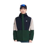 熊猫骆驼系列户外单层冲锋衣男女款防风防水登山服外套女,XXL 墨蓝/浅卡其/海绿,女款