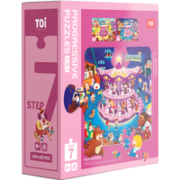 图益 进阶早教拼图玩具大块纸质拼图男女孩儿童7阶游乐场直播