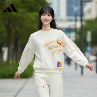 adidas 卫衣 白色 L