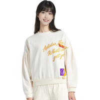 移动端、京东百亿补贴：adidas 卫衣女装春秋休闲跑步运动服透气舒适套头衫IA6771 白色 S