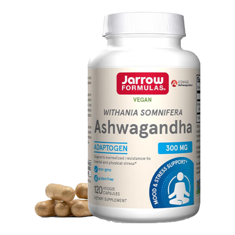  Jarrow FORMULAS/杰诺 舒缓身体精神疲劳 抗压胶囊  120粒 瓶装 300mg