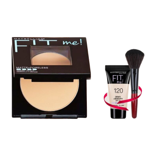美宝莲 FIT ME系列 定制柔雾粉饼 #120自然肤色 8.5g