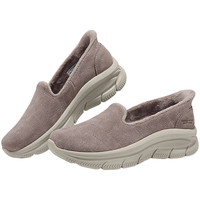 斯凯奇(Skechers)女鞋2025新款秋冬季加绒保暖单鞋软底健步鞋一脚蹬休闲鞋159340