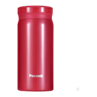 Peacock 孔雀 日本孔雀(Peacock)不锈钢真空保温杯男女士迷你杯子304不锈钢200ML红色AKB-20(RS)
