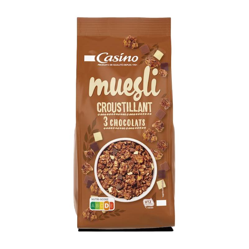 法国casino巧克力燕麦片水果坚果混合早餐muesli即食granola