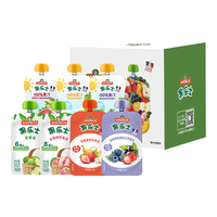 果乐士果泥果汁多口味礼盒装（果泥*4+婴标果汁*3）儿童辅食 口味
