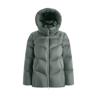 冰洁 BENGENBINJORA 25冬短款脱卸帽羽绒服女 95鸭绒宽松泡芙羽绒服J5400DI41 陨石灰绿 XL (175) 94A(75-80kg)