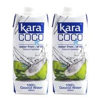 佳乐【U先专属】Kara 椰子水500ml*2电解质水印尼椰青水0脂低卡