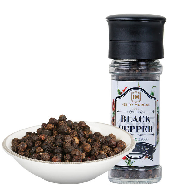 亨利摩根 Henry Morgan 进口海盐黑胡椒粒 40g*1瓶
