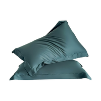 源生活 纯棉枕套 五星级酒店床品 60支枕头套 全棉贡缎 一对装 灰色  74*48cm